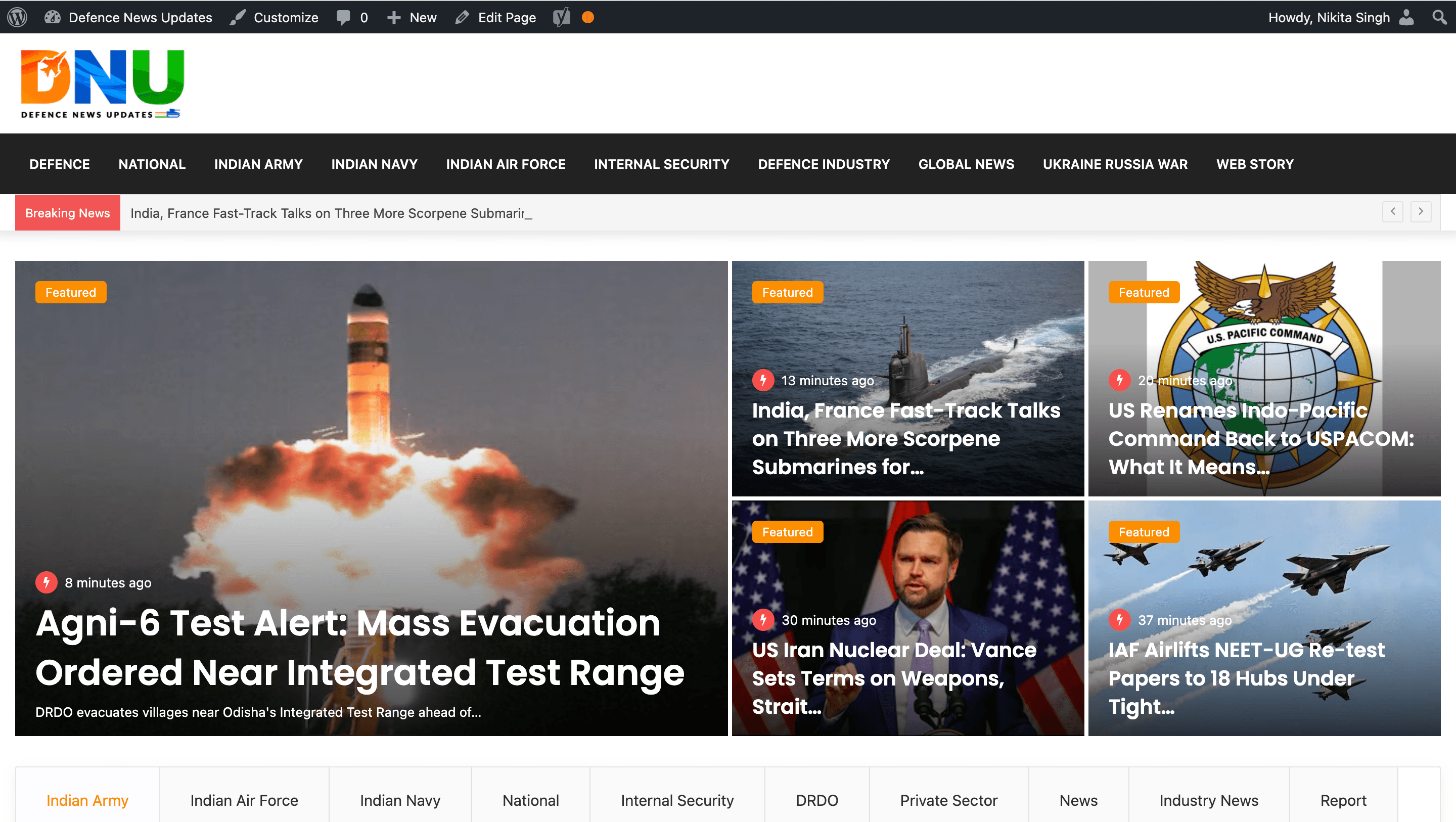 Defence News Updates — News Portal