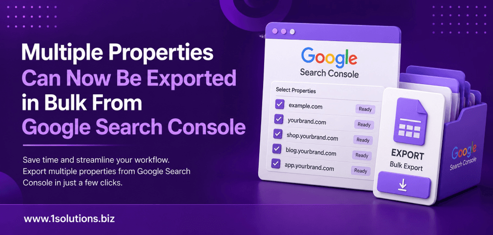 Multiple Properties can now be exported in bulk from Google Search Console