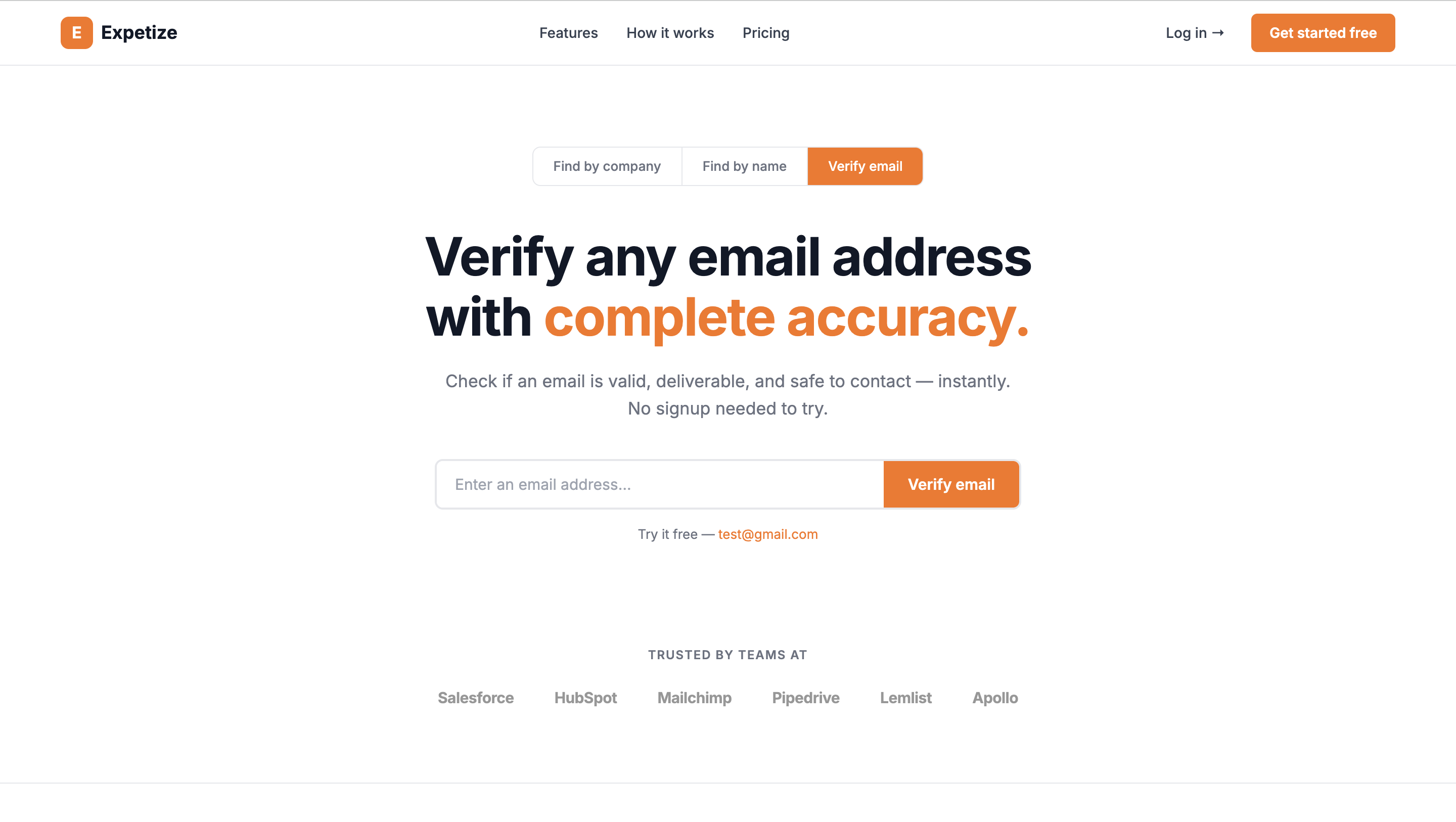 Expetize - Email Verification Tool